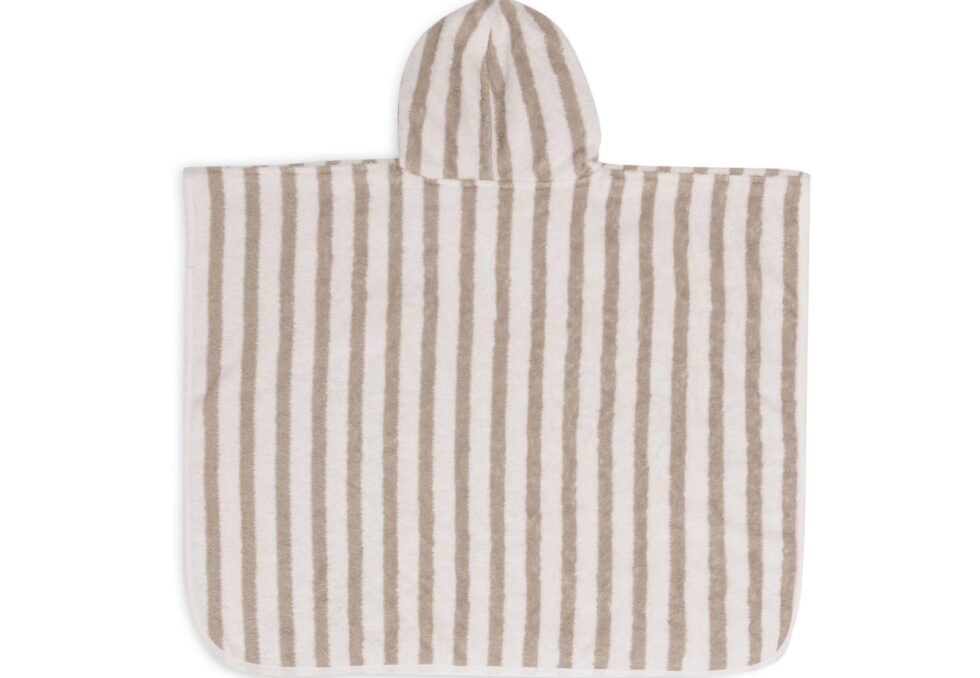 Jollein - Badponcho Stripe Terry Olive Green GOTS
