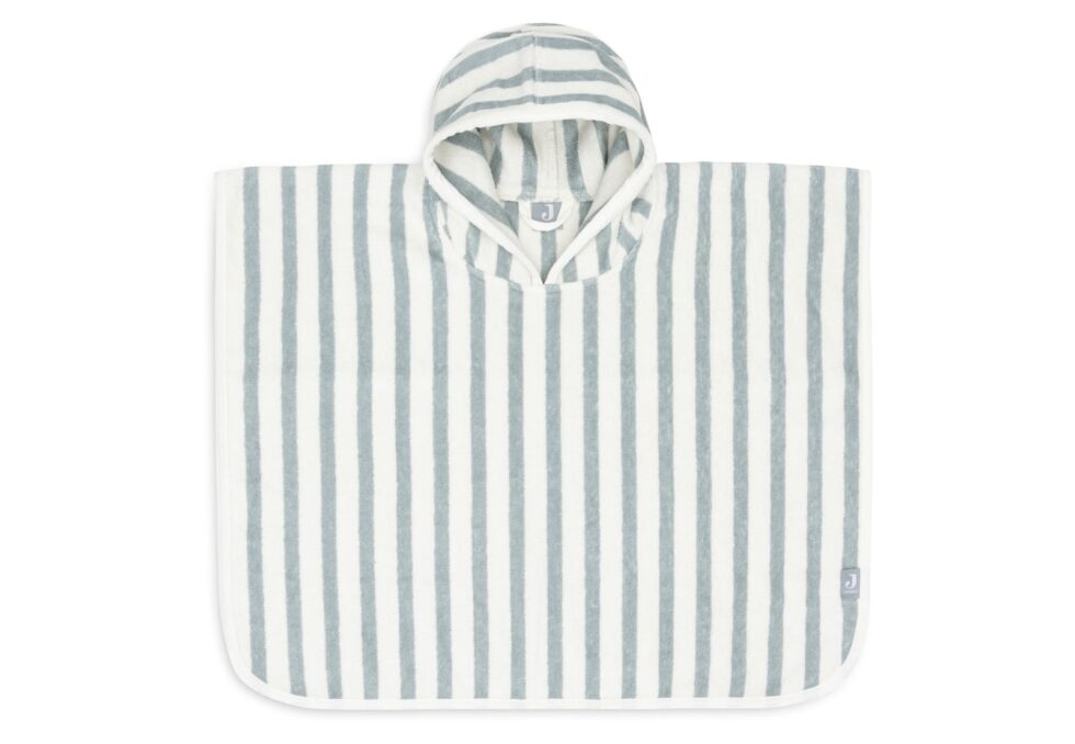 Jollein - Badponcho Stripe Terry Sea Green GOTS