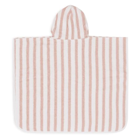 Jollein - Badponcho Stripe Terry Wild Rose GOTS