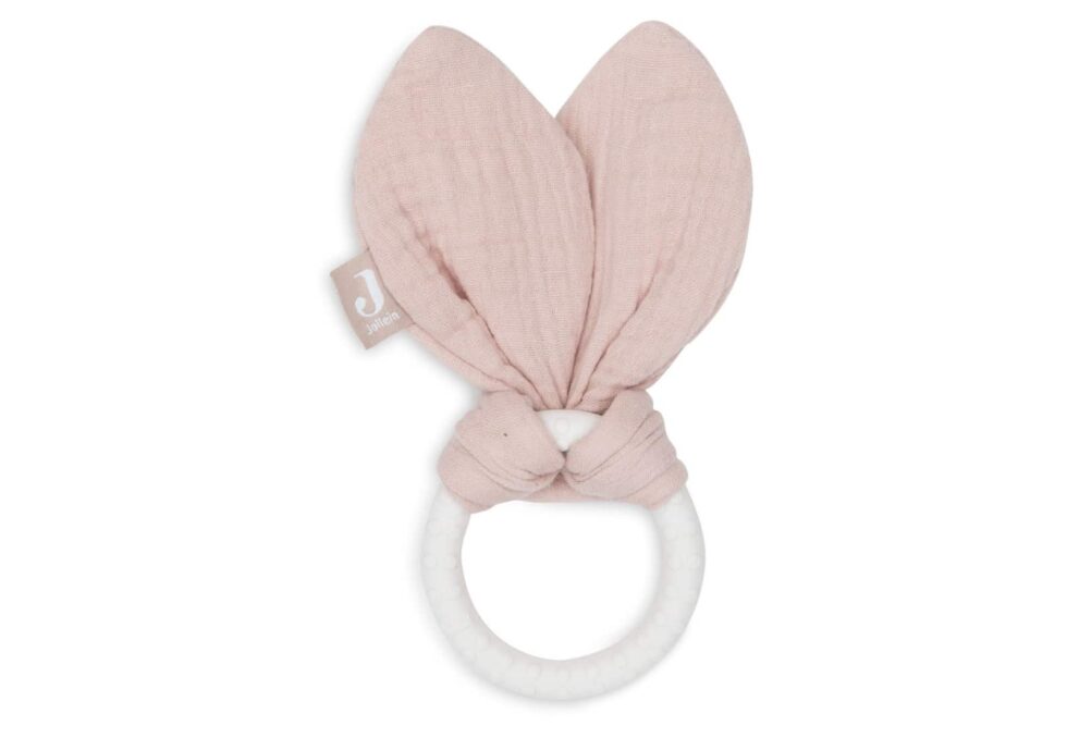 Jollein - Bijtring Siliconen Bunny Ears Wild Rose