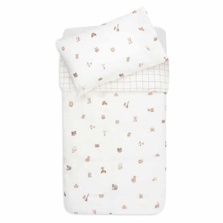 Jollein - Dekbedovertrek met sloop 100x140cm - Animal Friends