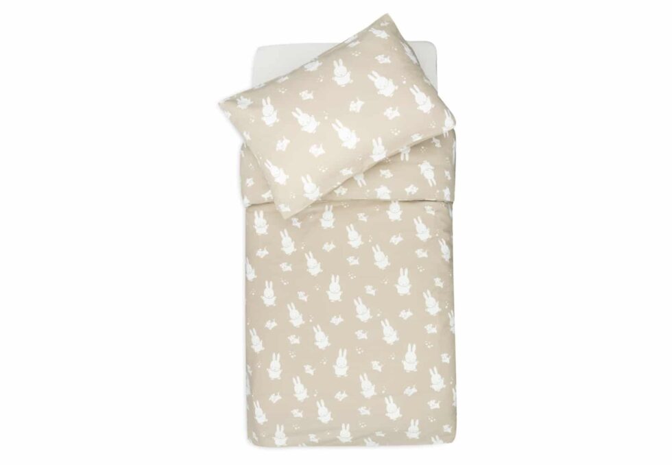Jollein - Dekbedovertrek met sloop 100x140cm Miffy&Snuffy Olive Green