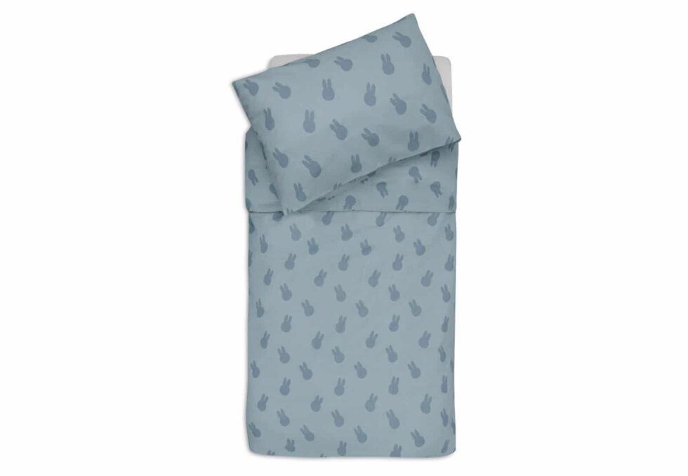 Jollein - Dekbedovertrek met sloop 100x140cm Miffy Shadow Sea Green
