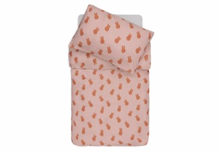 Jollein - Dekbedovertrek met sloop 100x140cm Miffy Shadow Wild Rose