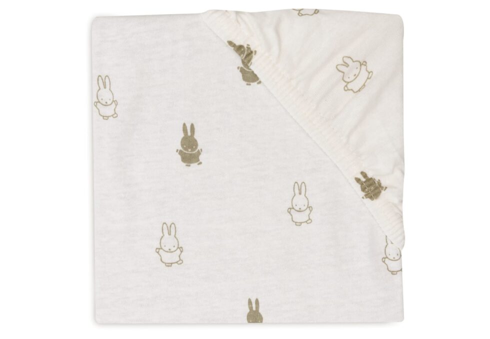 Jollein - Hoeslaken Jersey 60x120cm Happy Miffy Olive Green