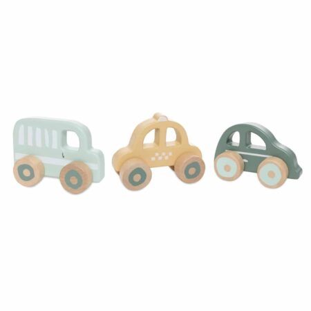 Jollein - Houten Auto Op Wielen (3pack)