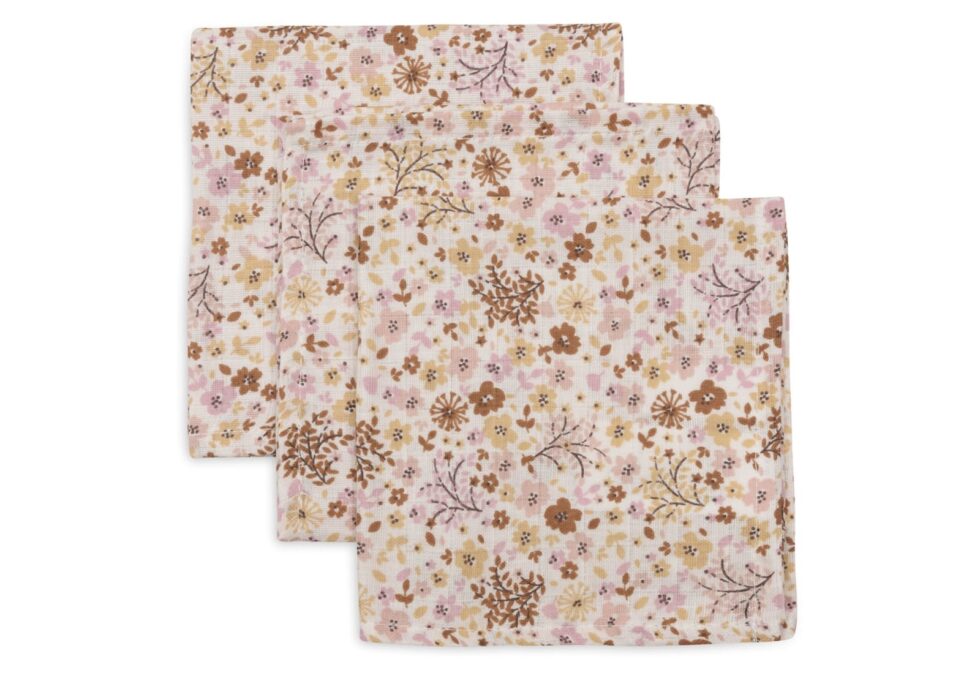 Jollein - Hydrofiel Monddoekje 31x31cm - Flower Fairies - 3 Stuks