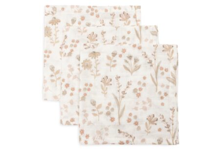Jollein - Hydrofiel Monddoekje 31x31cm Bloomy (3pack)