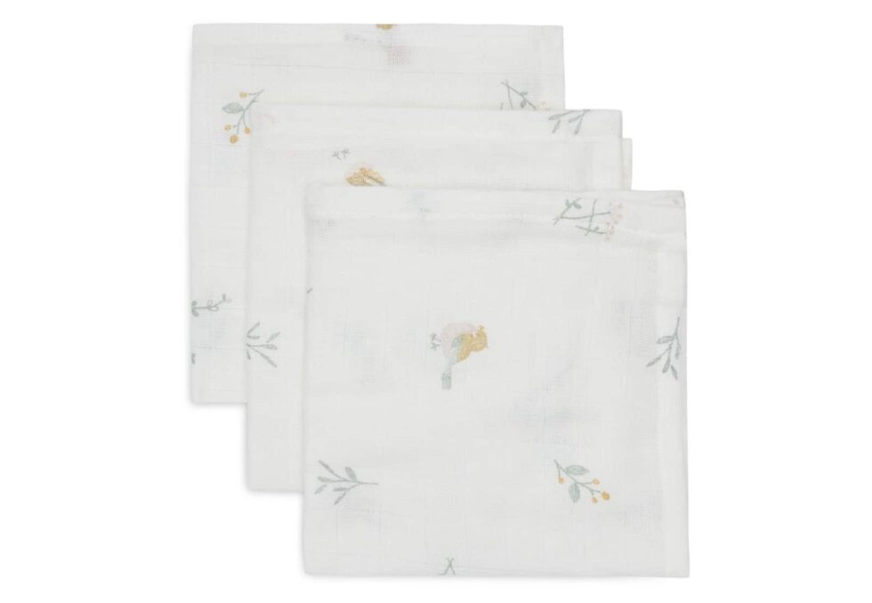 Jollein - Hydrofiel Monddoekje 31x31cm Lovely Birds (3pack)