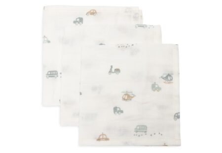 Jollein - Hydrofiel Monddoekje 31x31cm On The Go (3pack)