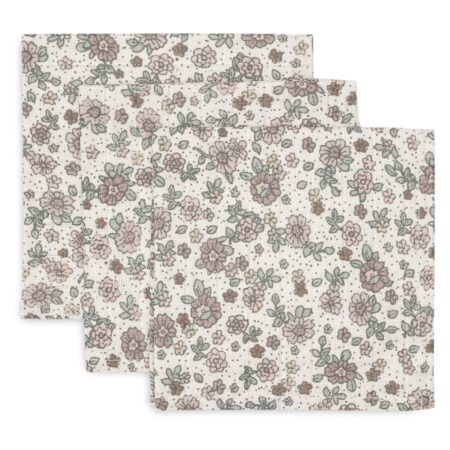 Jollein - Hydrofiel Monddoekje 31x31cm Retro Flowers (3pack)