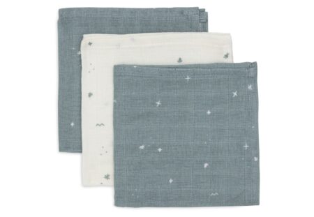 Jollein - Hydrofiel Monddoekje 31x31cm Twinkling Sea Green (3pack)