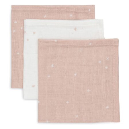 Jollein - Hydrofiel Monddoekje 31x31cm Twinkling Wild Rose (3pack)