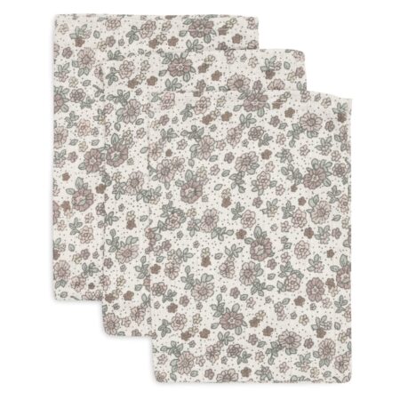 Jollein - Hydrofiel Washandje 15x20cm Retro Flowers (3pack)