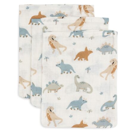 Jollein - Hydrofiel Washandje 15x20cm Roarsome (3pack)