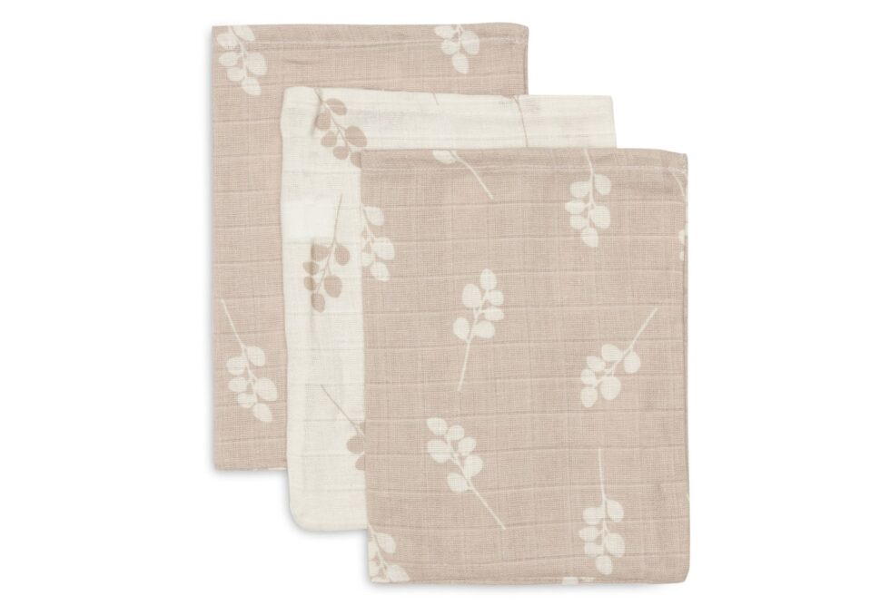 Jollein - Hydrofiel Washandje 15x20cm Twig Wild Rose (3pack)