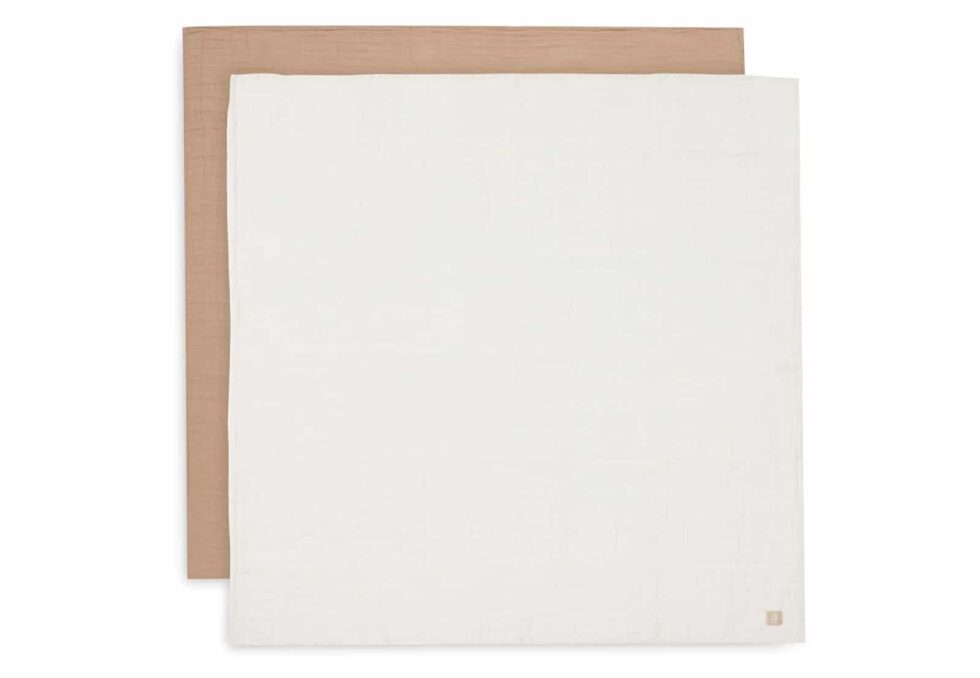 Jollein - Hydrofiele Doek Large 115x115cm Biscuit/Ivory (2pack)