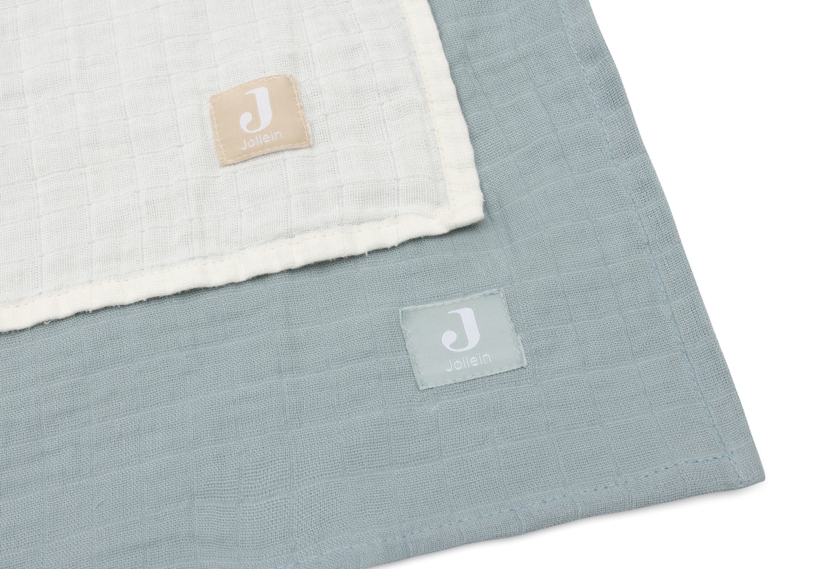Jollein - Hydrofiele Doek Large 115x115cm Sea Green/Ivory (2pack)