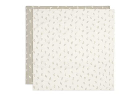 Jollein - Hydrofiele Doek Large 115x115cm Twig Olive Green (2pack)