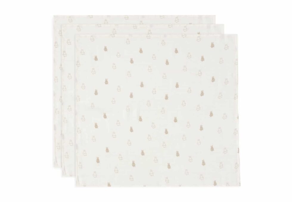 Jollein - Hydrofiele Doek Small 70x70cm Happy Miffy Nougat (3pack)