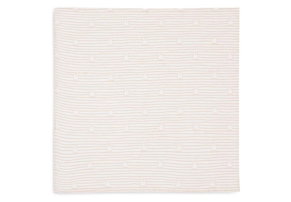 Jollein - Hydrofiele Doek Small 70x70cm Miffy Stripe Biscuit (3pack)