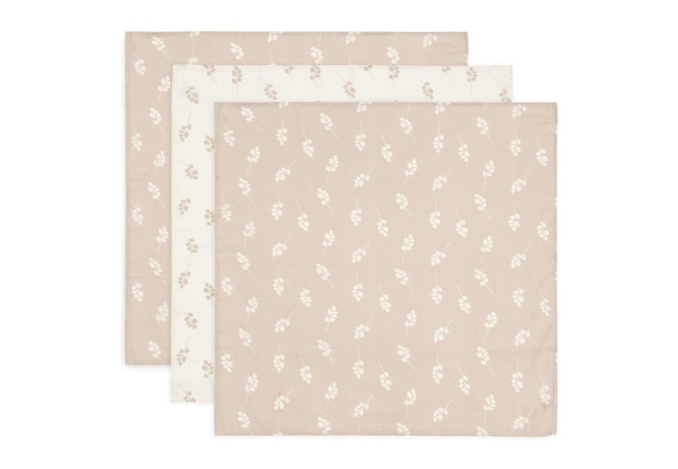 Jollein - Hydrofiele Doek Small 70x70cm Twig Wild Rose (3pack)