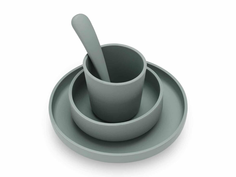 Jollein - Kinderserviesset Siliconen Ash Green