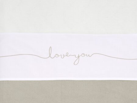 Jollein - Laken Wieg 75x100cm Love you Nougat
