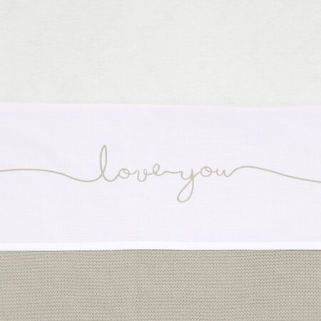 Jollein - Laken Wieg 75x100cm Love you Nougat