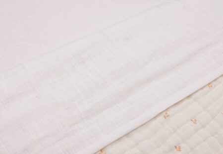 Jollein - Laken Wieg 75x100cm Slub Ivory