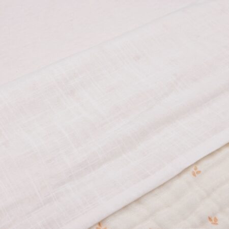 Jollein - Laken Wieg 75x100cm Slub Ivory