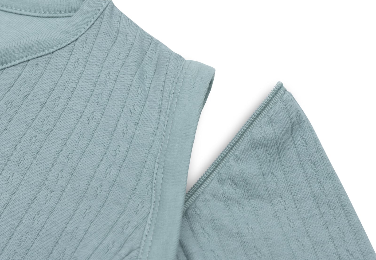 Jollein - Slaapzak Newborn Zomer Afritsbare Mouw Rond 60cm Ajour Sea Green