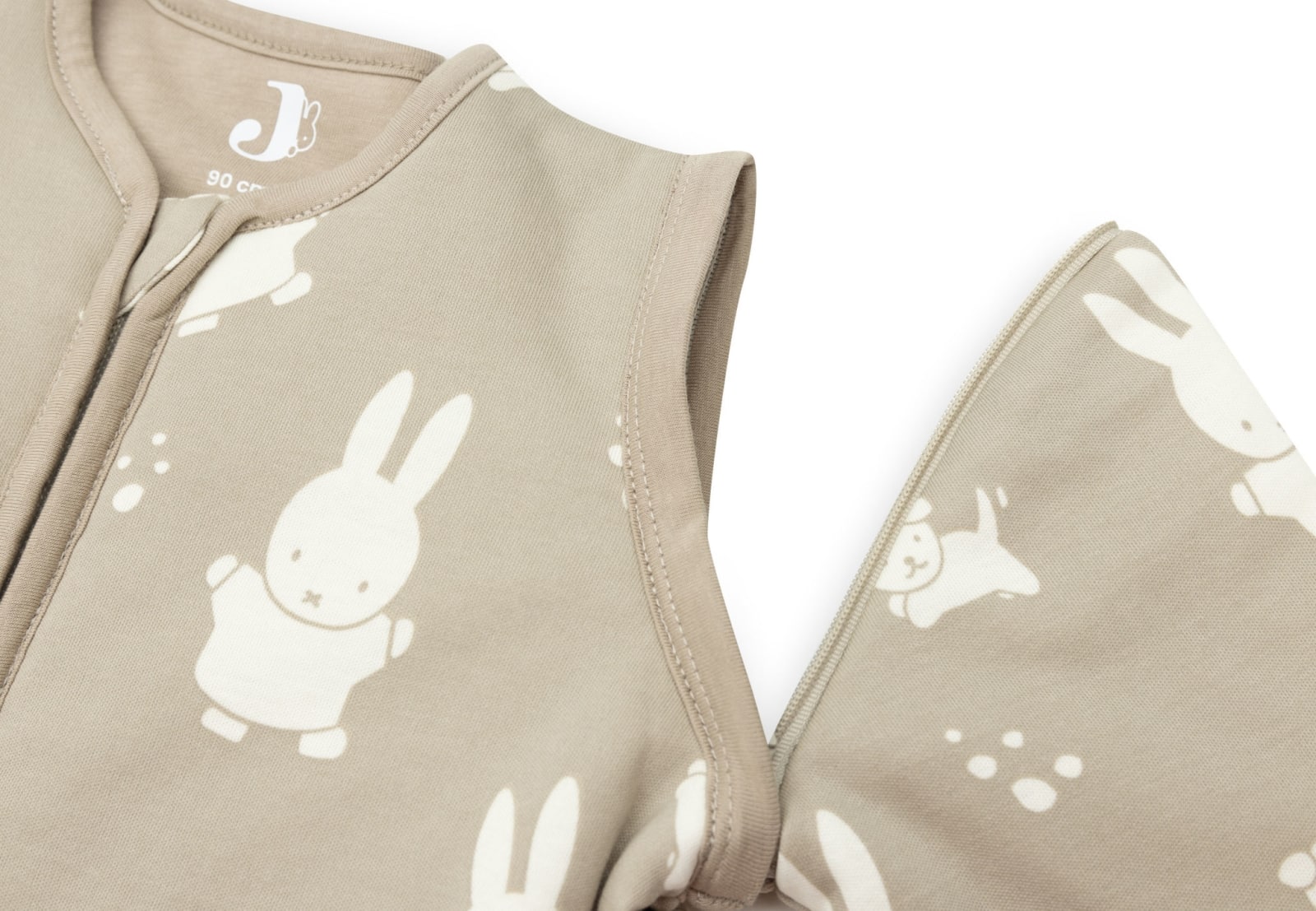 Jollein - Slaapzak met Afritsbare Mouw 90cm Miffy&Snuffy Olive Green