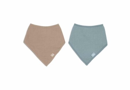 Jollein - Slab Bandana Hydrofiel Sea Green/Biscuit (2pack)