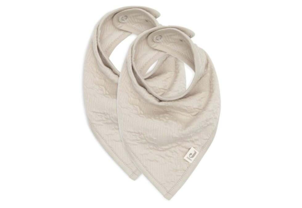 Jollein - Slab Bandana Soft Waves Nougat (2pack)