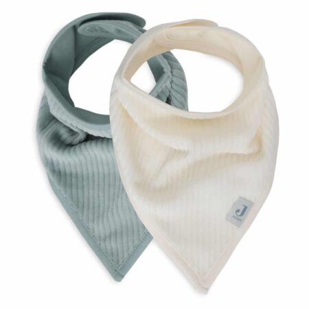 Jollein - Slab Bandana Velvet Rib Sea Green/Ivory (2pack)