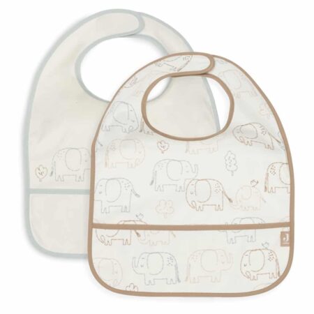 Jollein - Slab Waterproof - Elephant Tales - 2 Stuks