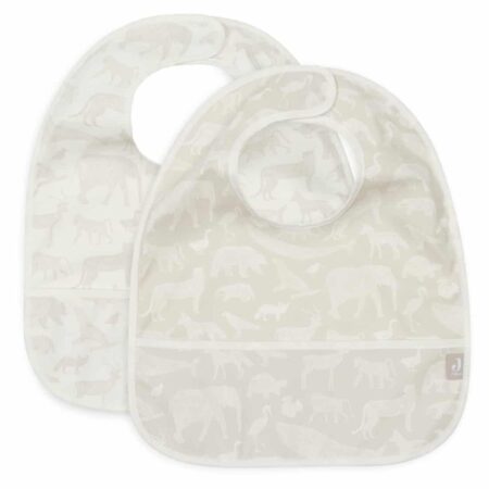 Jollein - Slab Waterproof Animals Nougat (2pack)