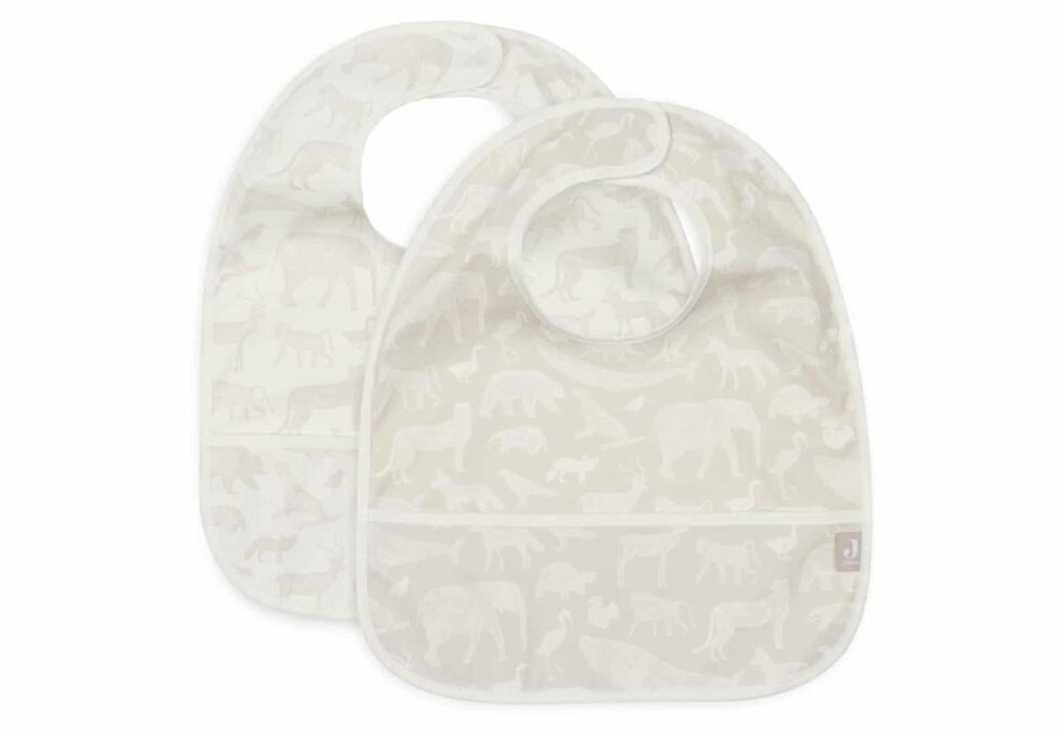 Jollein - Slab Waterproof Animals Nougat (2pack)