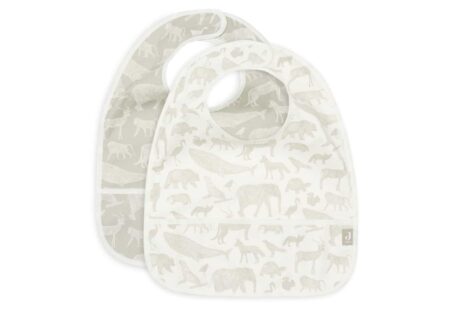 Jollein - Slab Waterproof Animals Olive Green (2pack)
