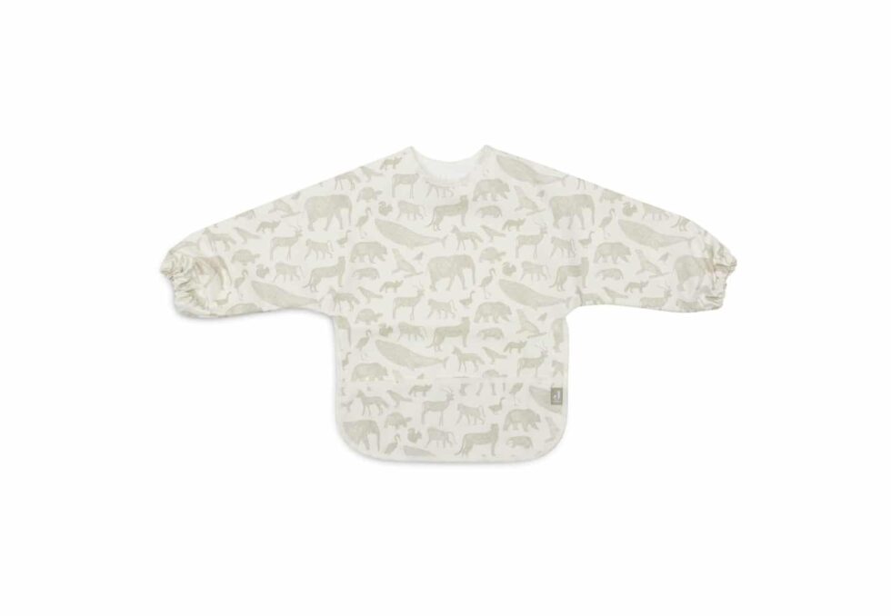 Jollein - Slab Waterproof met Mouw Animals Olive Green