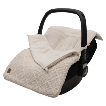 Jollein - Voetenzak groep 0+ 3/5 punts Check Knit Oatmeal