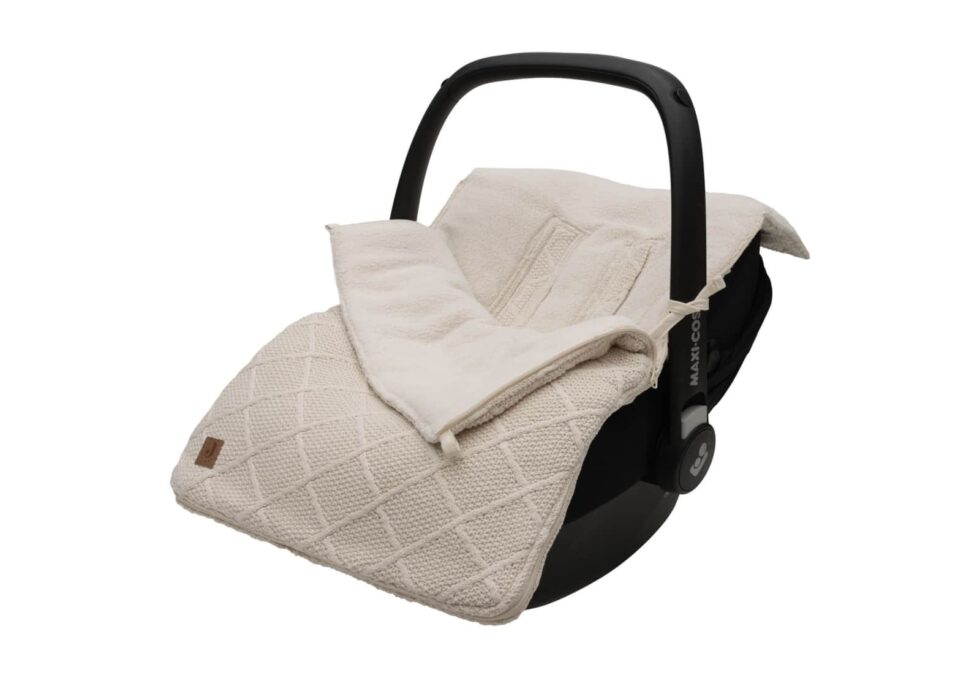 Jollein - Voetenzak groep 0+ 3/5 punts Check Knit Oatmeal