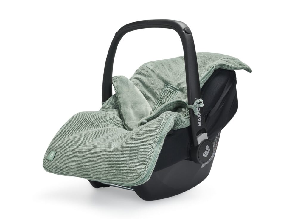 Jollein - Voetenzak groep 0+ 3/5 punts gordel Basic Knit Forest Green