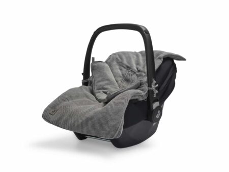 Jollein - Voetenzak groep 0+ 3/5 punts gordel Basic Knit Stone Grey