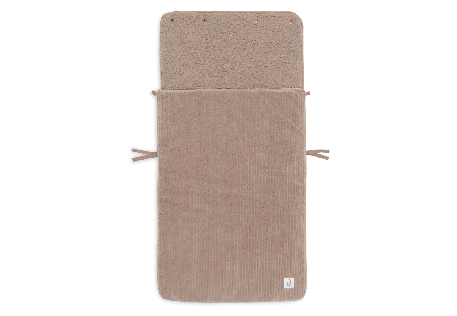 Jollein - Voetenzak groep 0+ 3/5 punts gordel Cloudy Rib - Milky Coffee