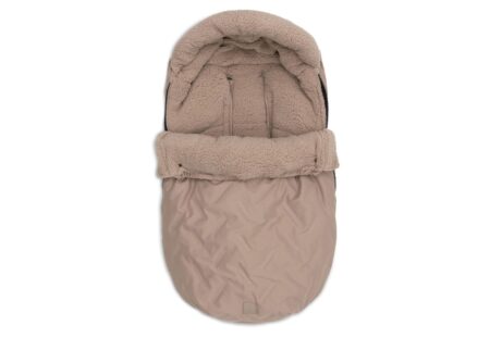 Jollein - Voetenzak groep 0+ 3/5 punts gordel Embossed - Milky Coffee