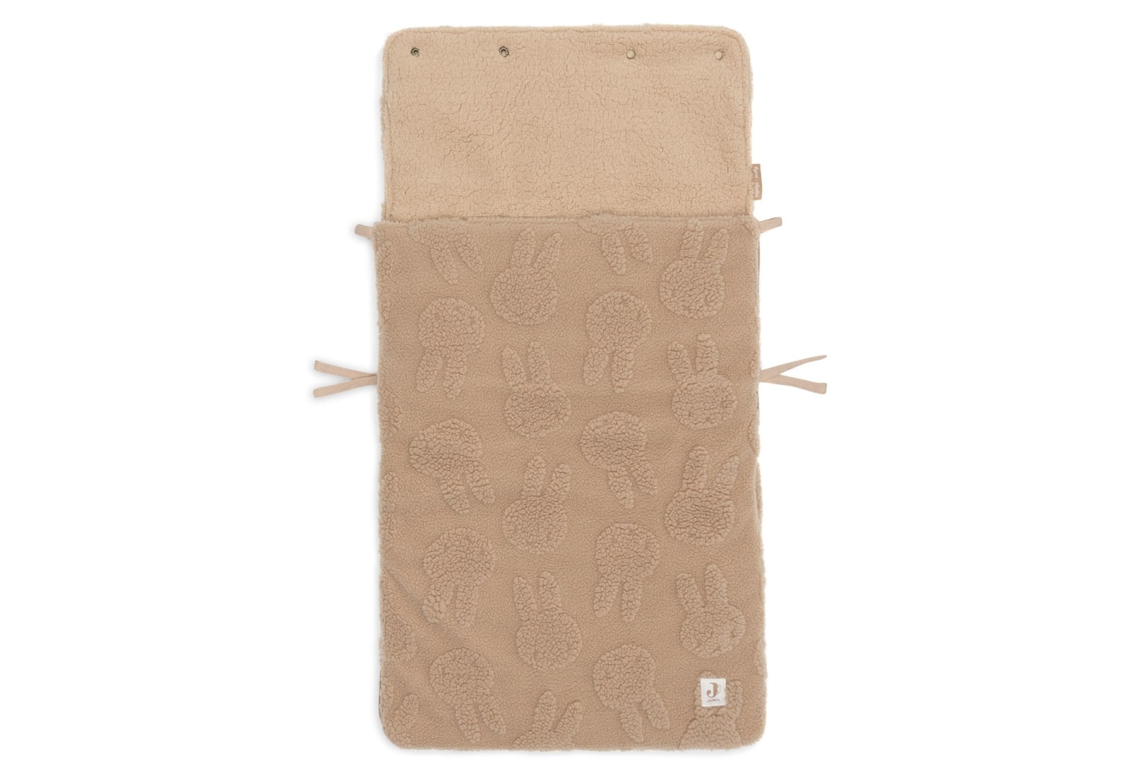 Jollein - Voetenzak groep 0+ 3/5 punts gordel Miffy Jacquard Teddy - Biscuit