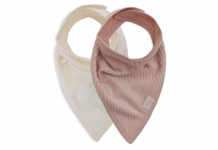 Jollein - slab bandana velvet wild rose / ivory (2pack)