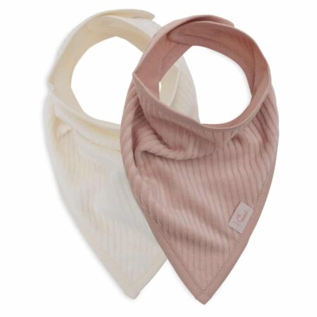 Jollein - slab bandana velvet wild rose / ivory (2pack)